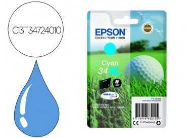 Ink-jet epson work force pro wf-3720dwf/3725dwf cian 34xl durabrite ultra ink 950 paginas