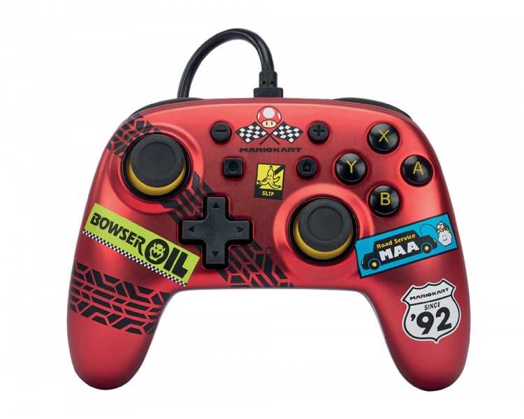 Mando power a con cable nano para nintendo switch mario kart racer red