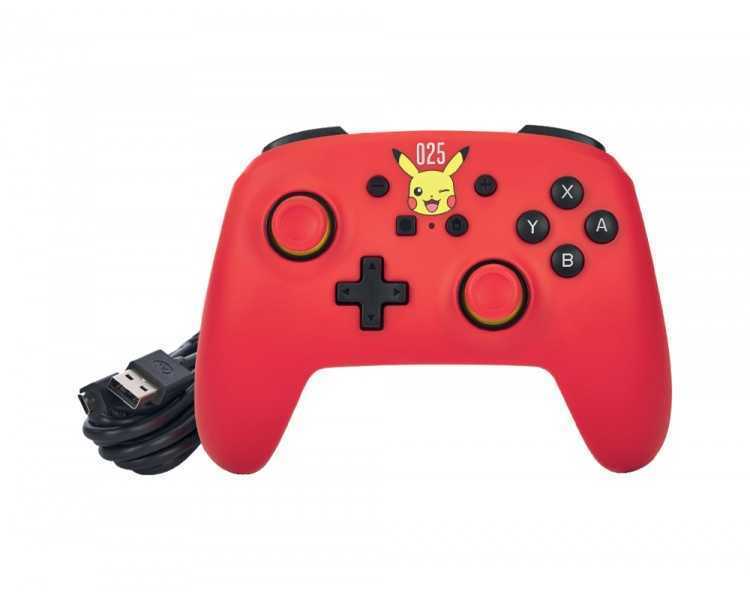 Mando power a con cable para nintendo switch laughing pikachu