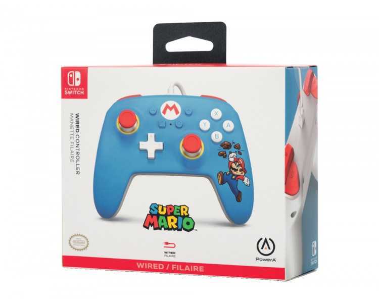 Mando power a con cable para para nintendo switch mario brick breaker