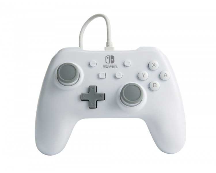 Mando power a con cable para nintendo switch blanco