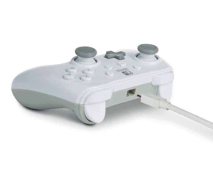 Mando power a con cable para nintendo switch blanco