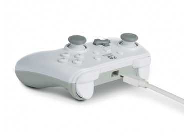 Mando power a con cable para nintendo switch blanco