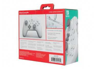 Mando power a con cable para nintendo switch blanco
