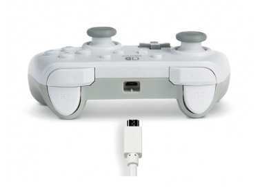 Mando power a con cable para nintendo switch blanco