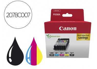 Ink-jet canon pixma multi value pack pgi580bk / cli581cmybk ecopack