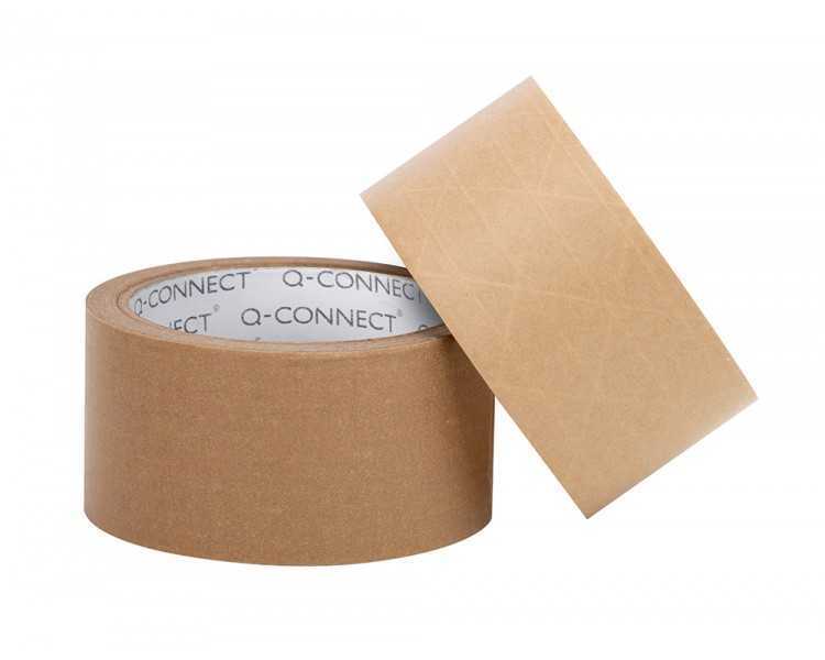 Cinta adhesiva q-connect kraft reforzado 50mt x 50 mm para embalaje