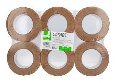 Cinta adhesiva q-connect kraft reforzado 50mt x 50 mm para embalaje Cinta adhesiva q-connect kraft reforzado 50mt x 50 mm para embalaje