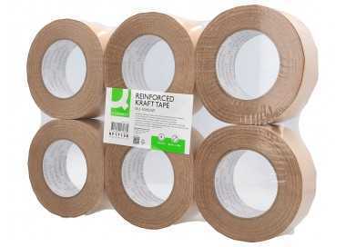 Cinta adhesiva q-connect kraft reforzado 50mt x 50 mm para embalaje Cinta adhesiva q-connect kraft reforzado 50mt x 50 mm para embalaje