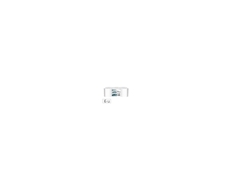 Papel secamanos amoos industrial 2 capas 32g/m2 blanco 90 mt paquete de 6 rollos