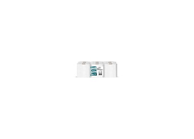 Papel secamanos amoos industrial 2 capas 32g/m2 celulosa blanco 60 mt paquete de 6 bobinas