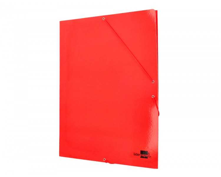 Carpeta liderpapel gomas din a3 3 solapas carton plastificado 800 gr colores surtidos