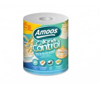 Papel de cocina amoos calorie control 3 capas 58g/m2 109 servicios rollo
