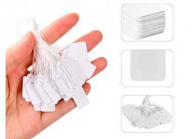 Etiquetas colgantes q-connect 28x43 mm caja de 500 unidades