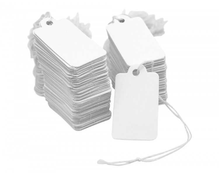 Etiquetas colgantes q-connect 28x43 mm caja de 500 unidades