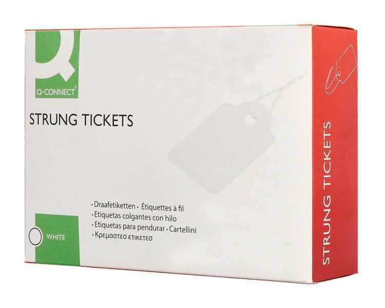 Etiquetas colgantes q-connect 28x43 mm caja de 500 unidades