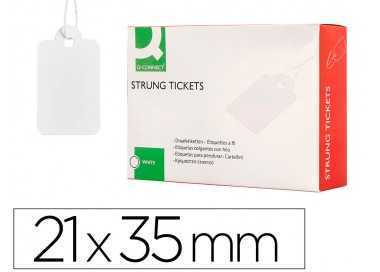 Etiquetas colgantes q-connect 21x35 mm caja de 500 unidades
