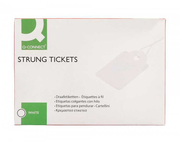 Etiquetas colgantes q-connect 21x35 mm caja de 500 unidades