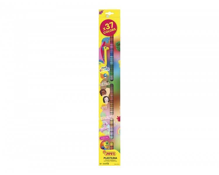 Plastilina jovi barra 15 gr estuche de 37 unidades colores surtidos
