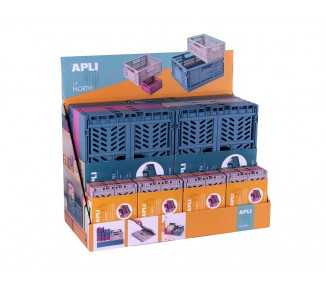 Caja almacenamiento apli plegable up north expositor de 26 unidades tamaños y colores surtidos