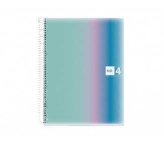 Cuaderno espiral miquelrius din a4 120 hojas 70 gr cuadro 5 mm tapa polipropileno aurora santorini
