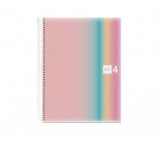 Cuaderno espiral miquelrius din a4 120 hojas 70 gr cuadro 5 mm tapa polipropileno aurora west bay