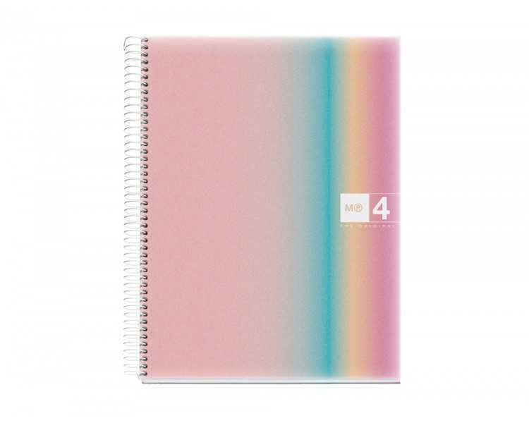 Cuaderno espiral miquelrius din a4 120 hojas 70 gr cuadro 5 mm tapa polipropileno aurora west bay