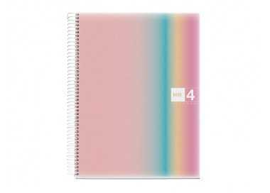 Cuaderno espiral miquelrius din a4 120 hojas 70 gr cuadro 5 mm tapa polipropileno aurora west bay
