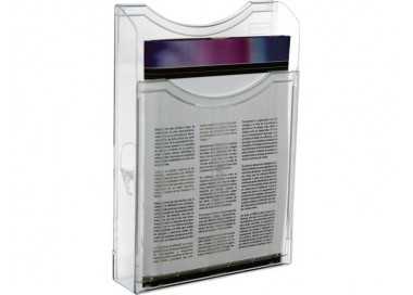 Expositor mural archivo 2000 din a4 vertical 1 compartimento cristal transparente 300x235x35 mm