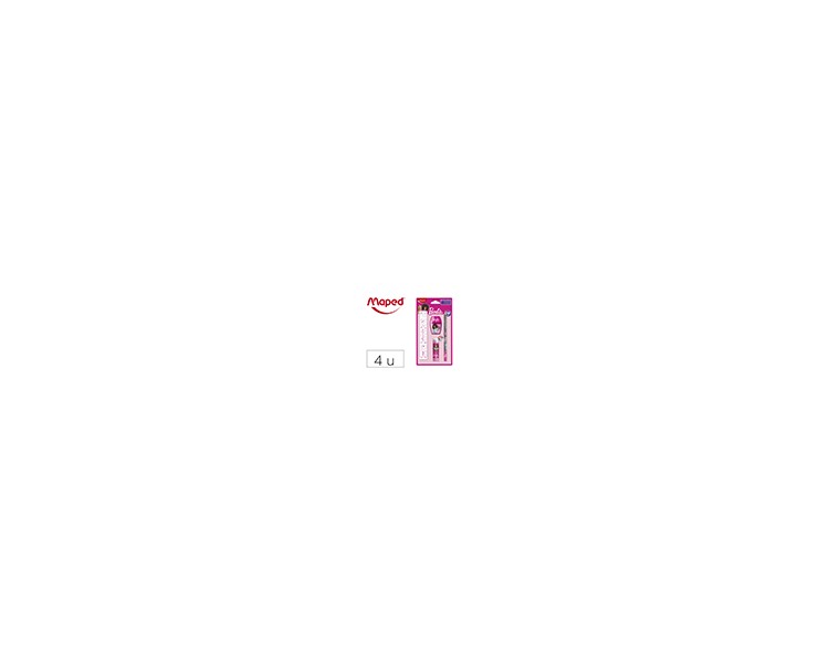 Mini set papeleria maped barbie 4 piezas