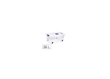 Contenedor plastico plasticforte n 3 transparente con tapa capacidad 36 l Contenedor plastico plasticforte n 3 transparente con tapa capacidad 36 l