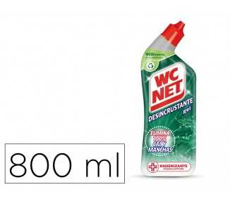Limpiador de inodoros wc net gel energy desincrustante botella de 800 ml