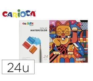 Acuarela carioca plus caja de 24 unidades colores surtidos