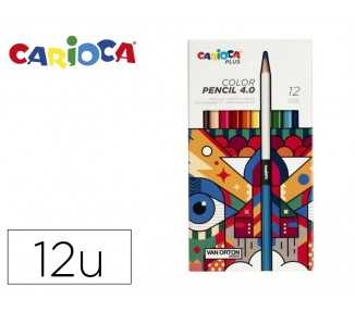 Lapices de colores carioca plus 4.0 caja de 12 unidades colores surtidos
