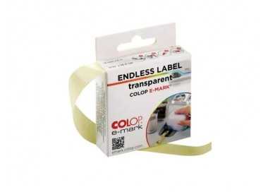 Cinta adhesiva colop polipropileno transparente brillo para impresora e-mark