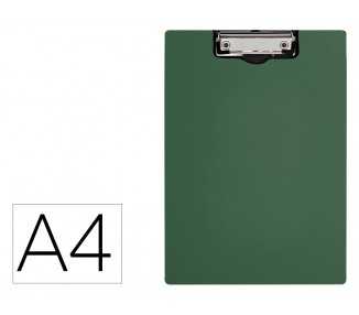 Carpeta q-connect miniclip superior din a4 plastico 50% reciclado verde oliva grosor 2,1 mm