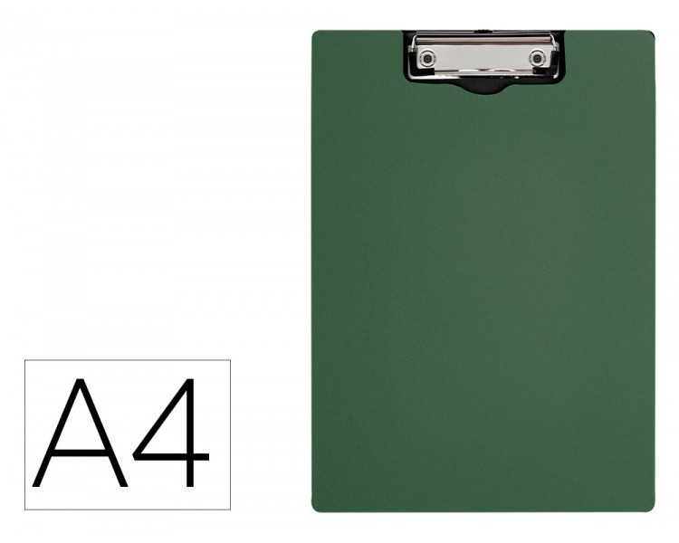 Carpeta q-connect miniclip superior din a4 plastico 50% reciclado verde oliva grosor 2,1 mm