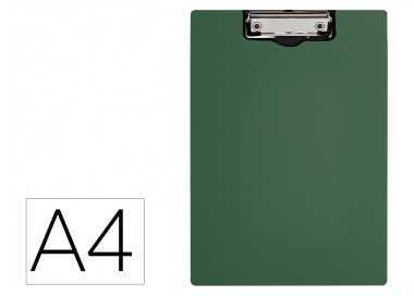 Carpeta q-connect miniclip superior din a4 plastico 50% reciclado verde oliva grosor 2,1 mm