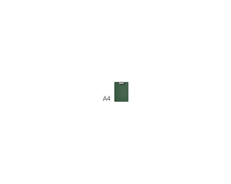 Carpeta q-connect miniclip superior din a4 plastico 50% reciclado verde oliva grosor 2,1 mm