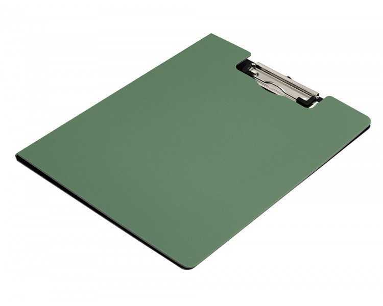Carpeta q-connect miniclip superior din a4 plastico 50% reciclado verde oliva grosor 2,1 mm