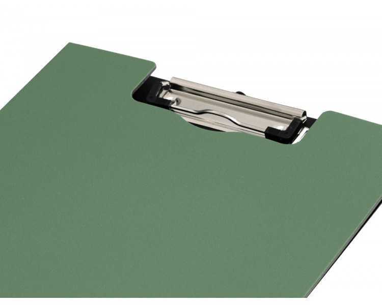 Carpeta q-connect miniclip superior din a4 plastico 50% reciclado verde oliva grosor 2,1 mm