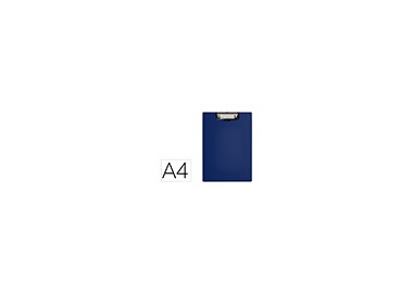 Carpeta q-connect miniclip superior din a4 plastico 50% reciclado azul grosor 2,1 mm