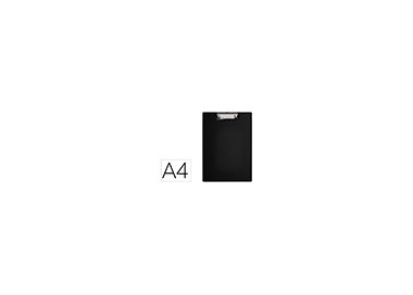 Carpeta q-connect miniclip superior din a4 plastico 50% reciclado negro grosor 2,1 mm Carpeta q-connect miniclip superior din a4 plastico 50% reciclado negro grosor 2,1 mm