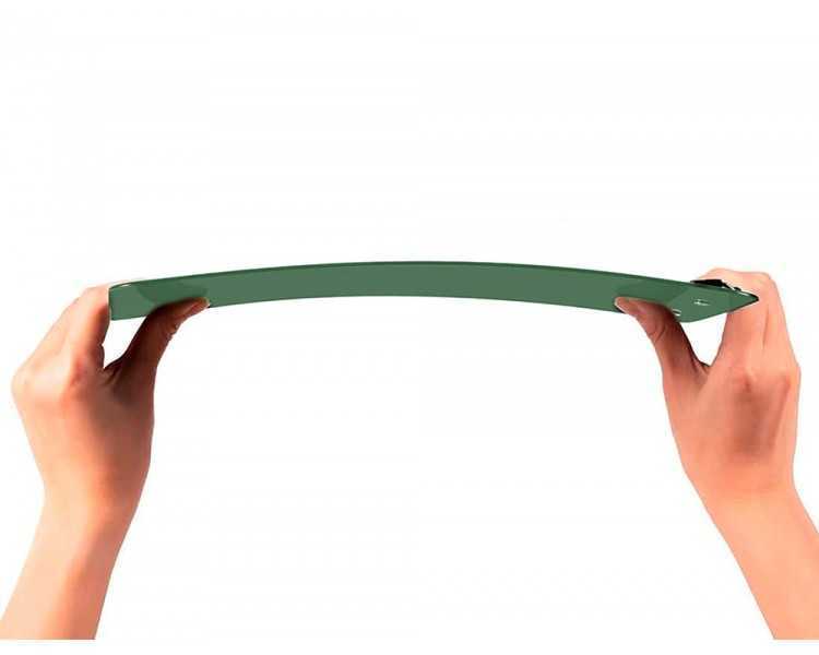 Portanotas q-connect plastico 50% reciclado din a4 verde oliva grosor 2,1mm