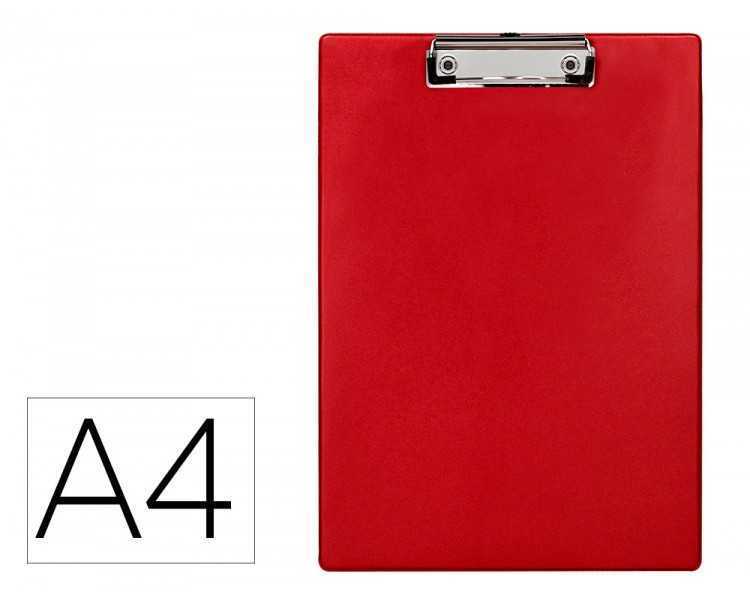 Portanotas q-connect plastico 50% reciclado din a4 rojo grosor 2,1mm