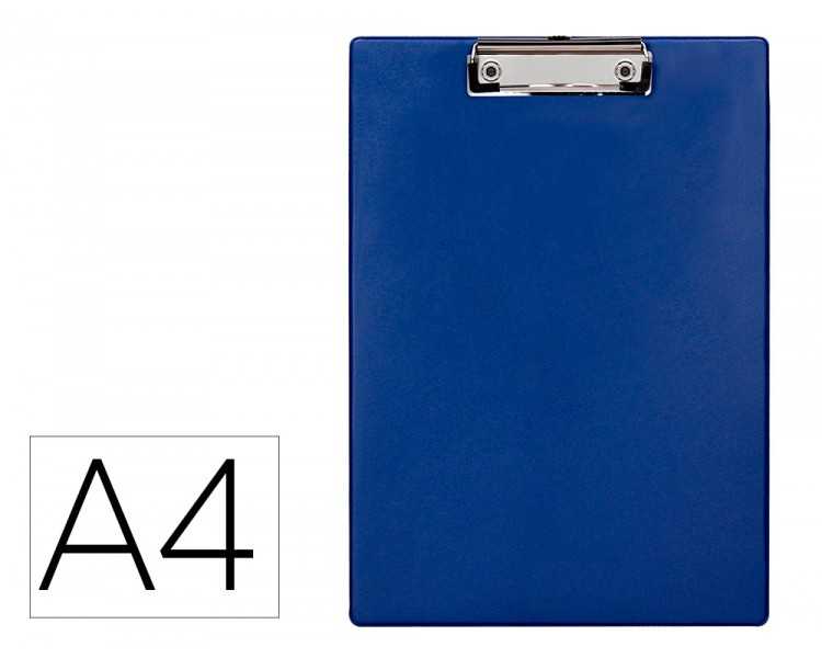 Portanotas q-connect plastico 50% reciclado din a4 azul grosor 2,1 mm