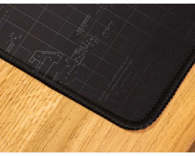 Alfombrilla para raton q-connect xxl negra con diseño mapa del mundo 900x400 mm