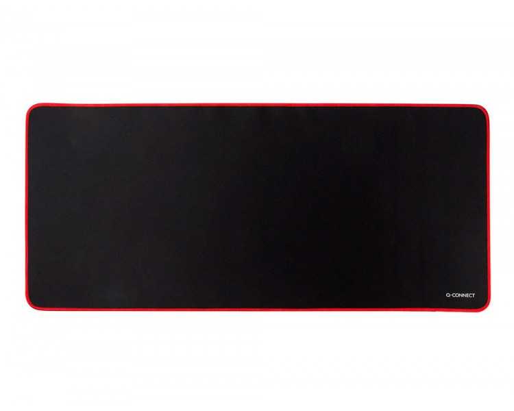 Alfombrilla para raton q-connect xxl negra con borde rojo 900x400 mm