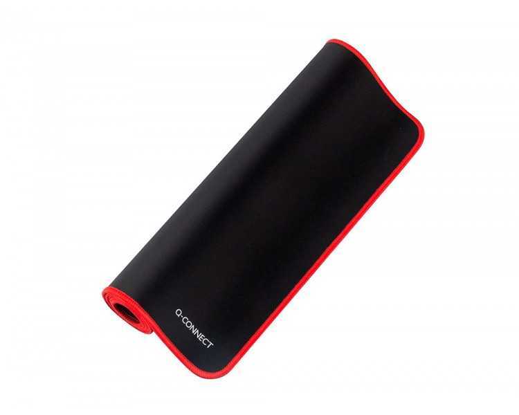 Alfombrilla para raton q-connect xxl negra con borde rojo 900x400 mm