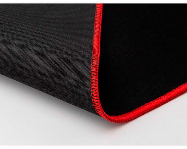 Alfombrilla para raton q-connect xxl negra con borde rojo 900x400 mm